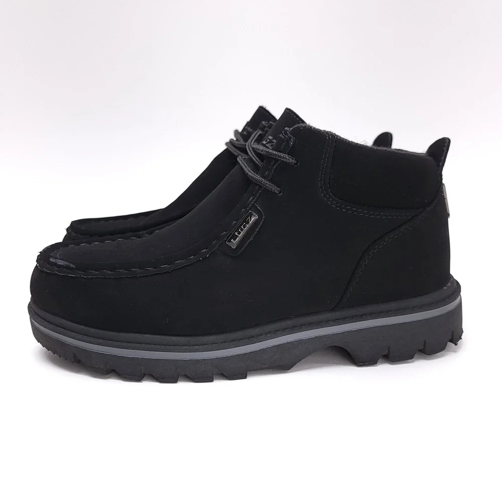 Lugz Fringe Mid Mens 8 Black Moc Toe Chukka Boots MFRGD-001